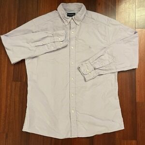 Charles Tyrwhitt Shirt Men Large Pink Purple Classic Fit Button Down Logo Preppy